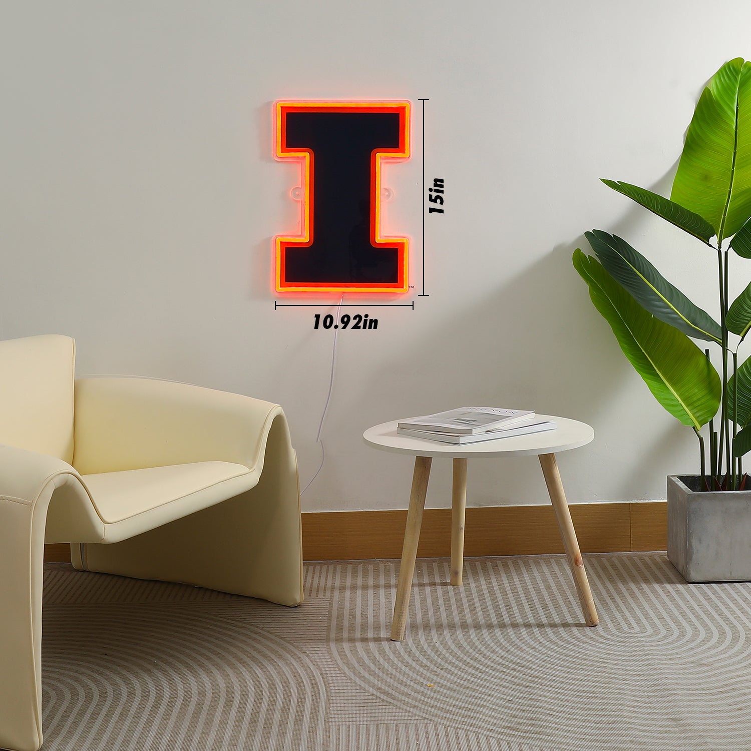 Blemished Illinois Fighting Illinis Tide Sign - Saturday Neon