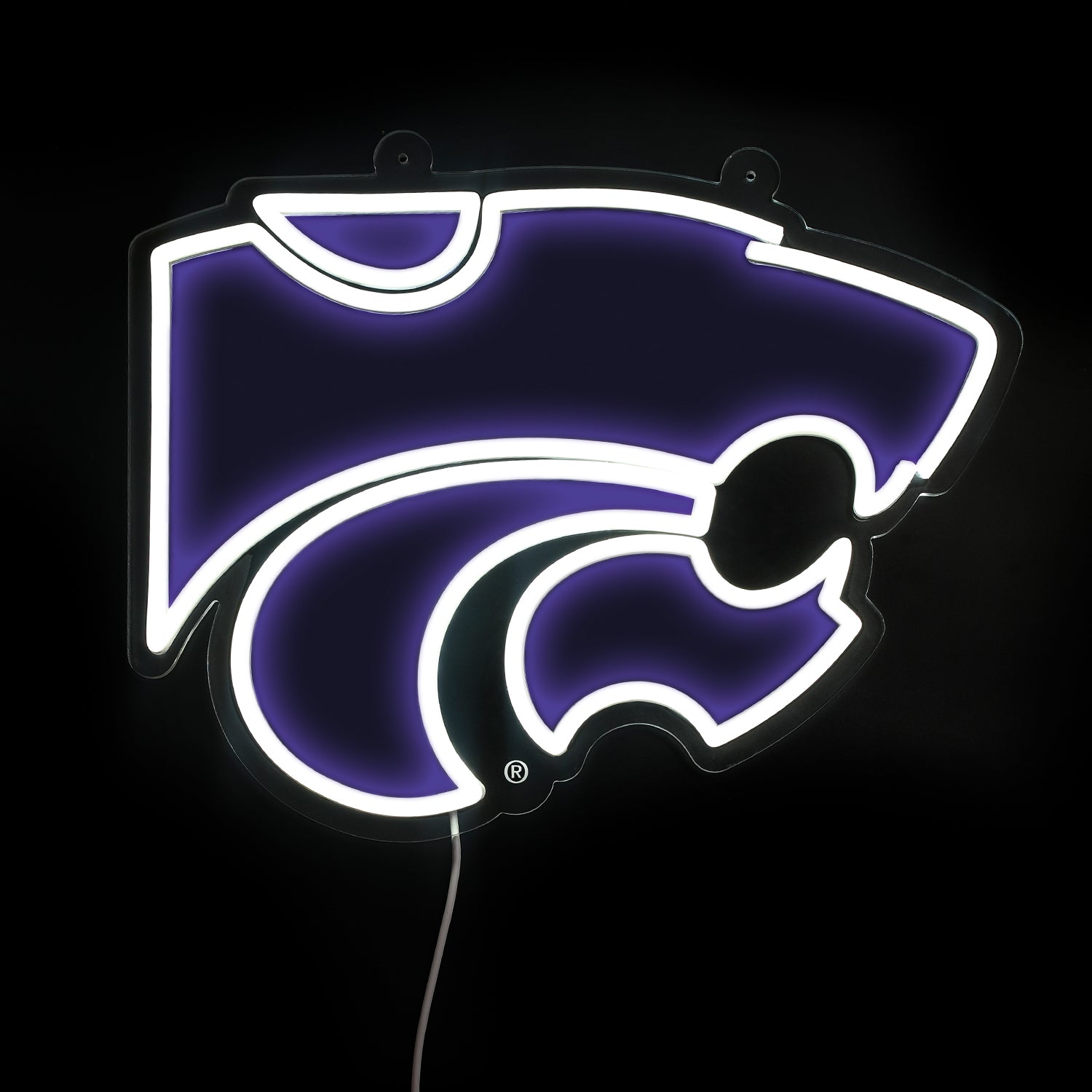 Blemished Kansas State Wildcats Sign - Saturday Neon