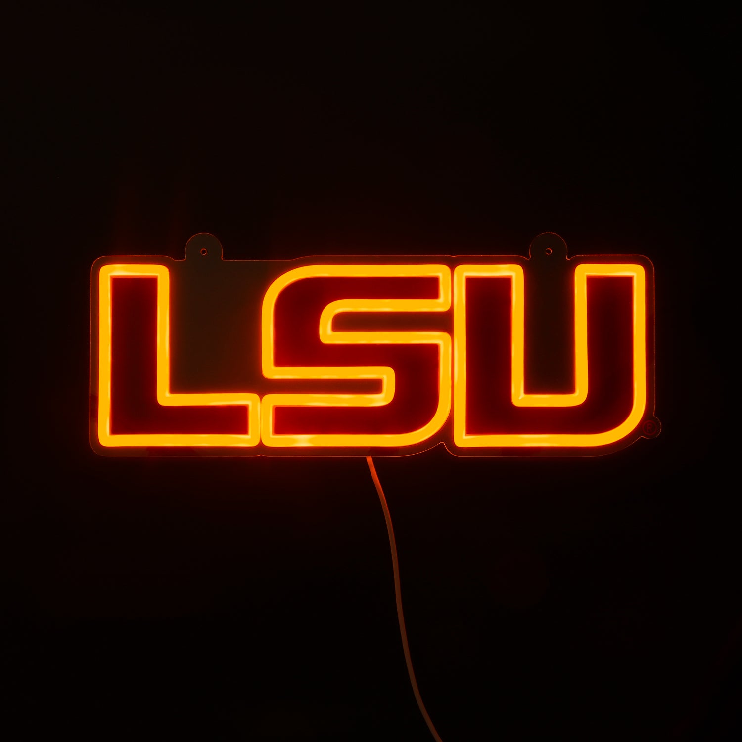 Blemished LSU Tigers Sign - Saturday Neon