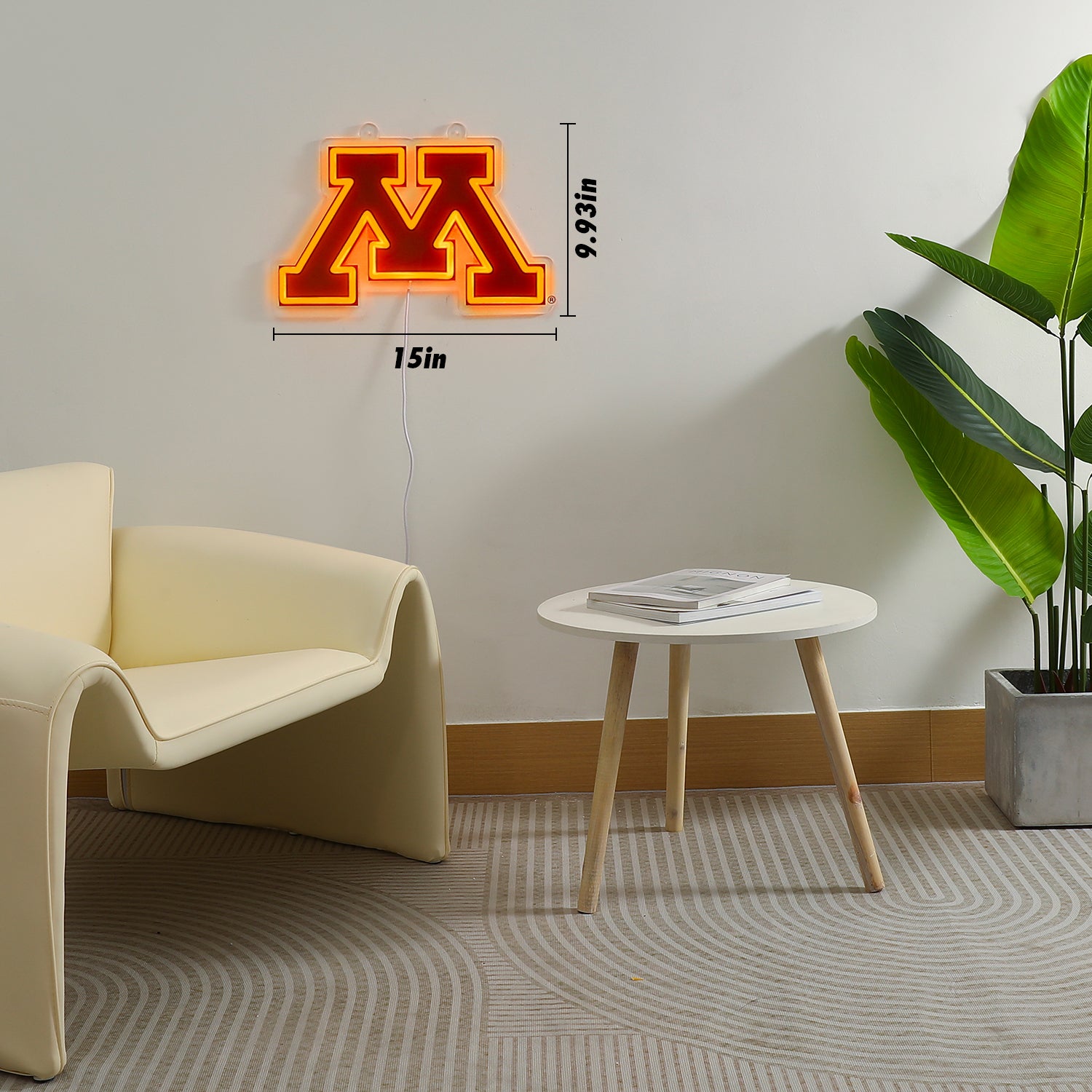 Blemished Minnesota Golden Gophers Sign - Saturday Neon