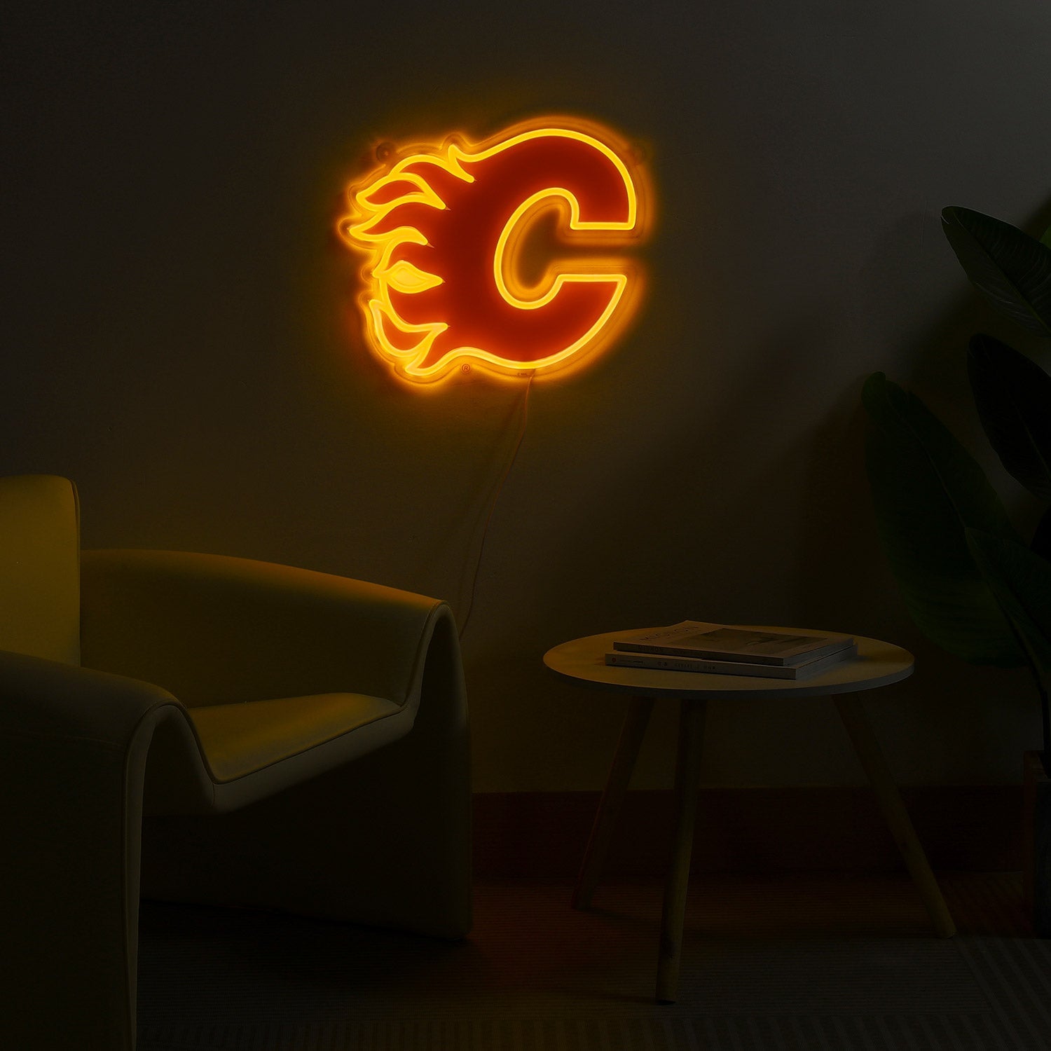Calgary Flames: Die-Cut LED Neon Sign