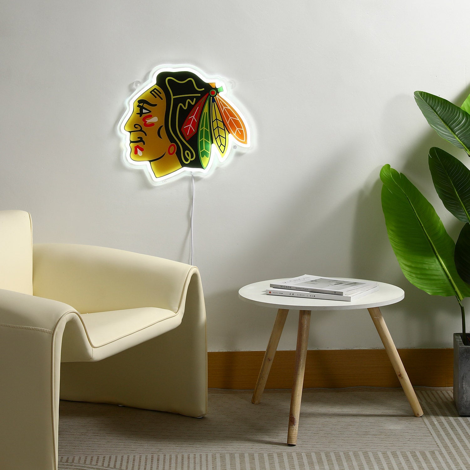 Chicago Blackhawks: Die-Cut LED Neon Sign