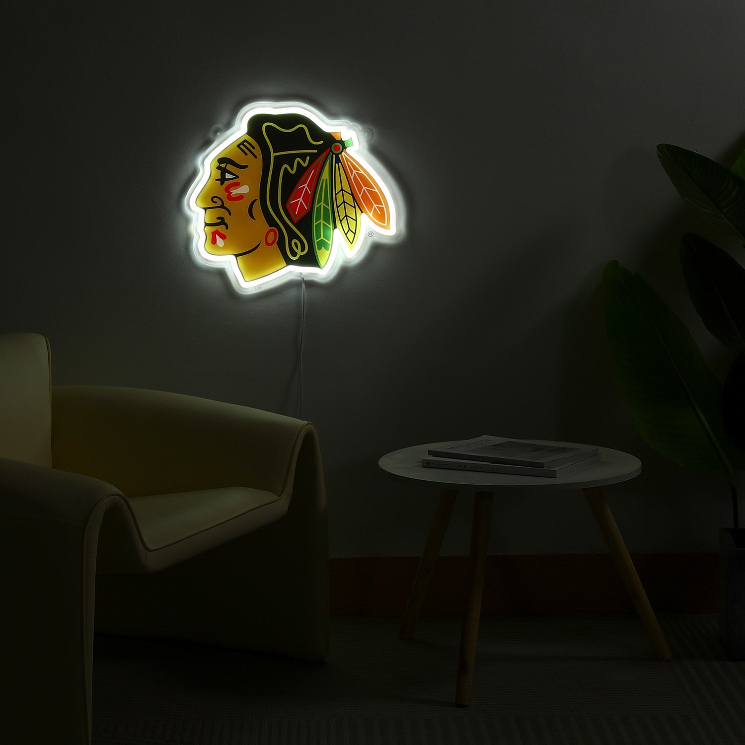 Chicago Blackhawks: Die-Cut LED Neon Sign
