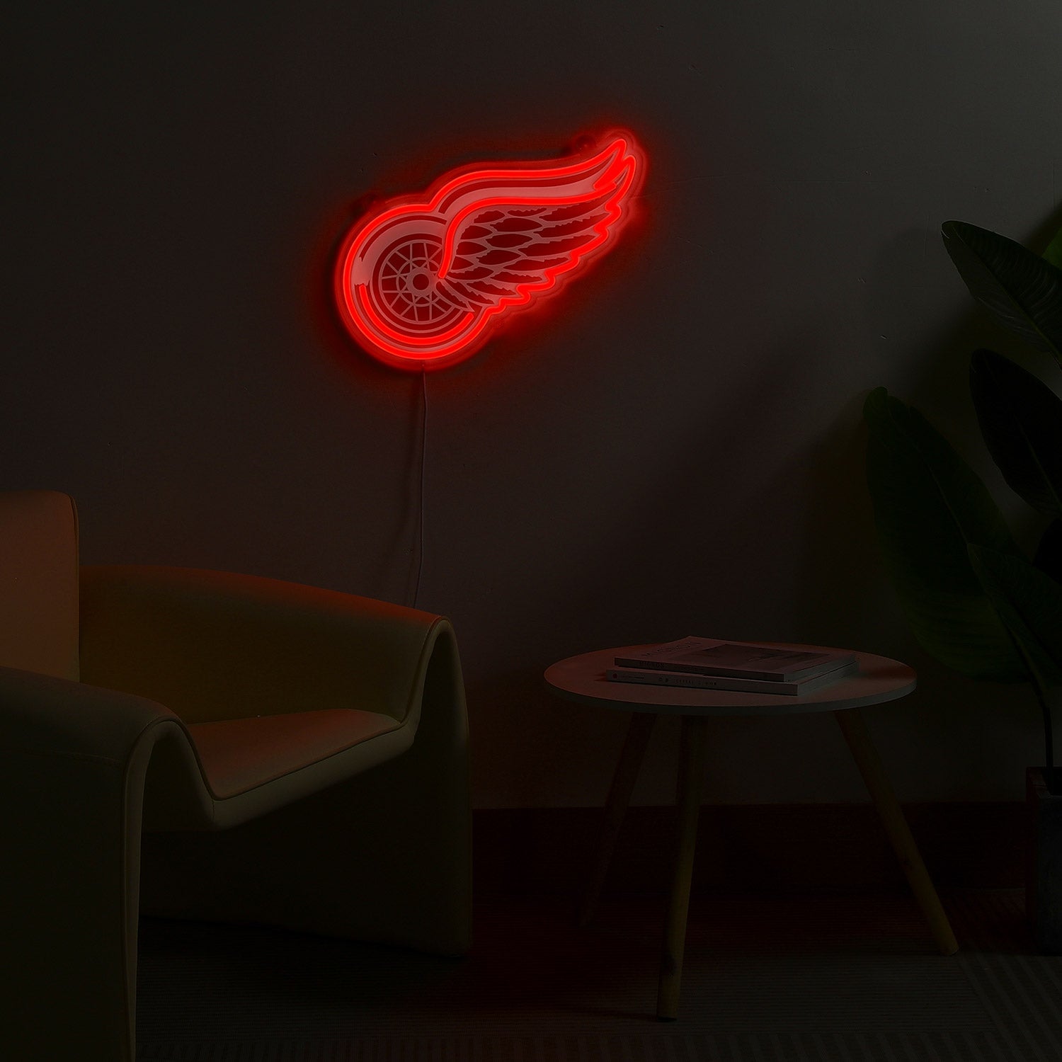 Detroit Red Wings: Die-Cut LED Neon Sign