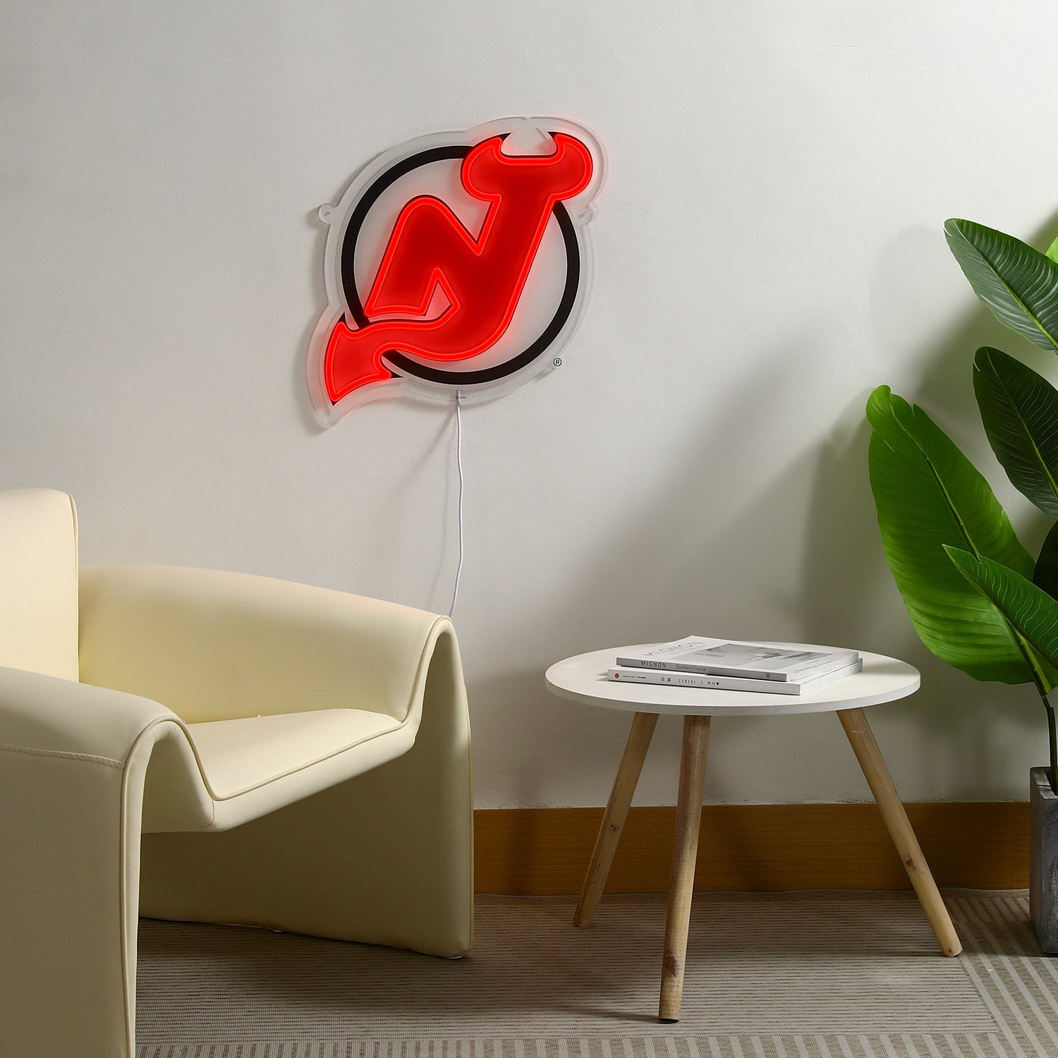 New Jersey Devils: Die-Cut LED Neon Sign