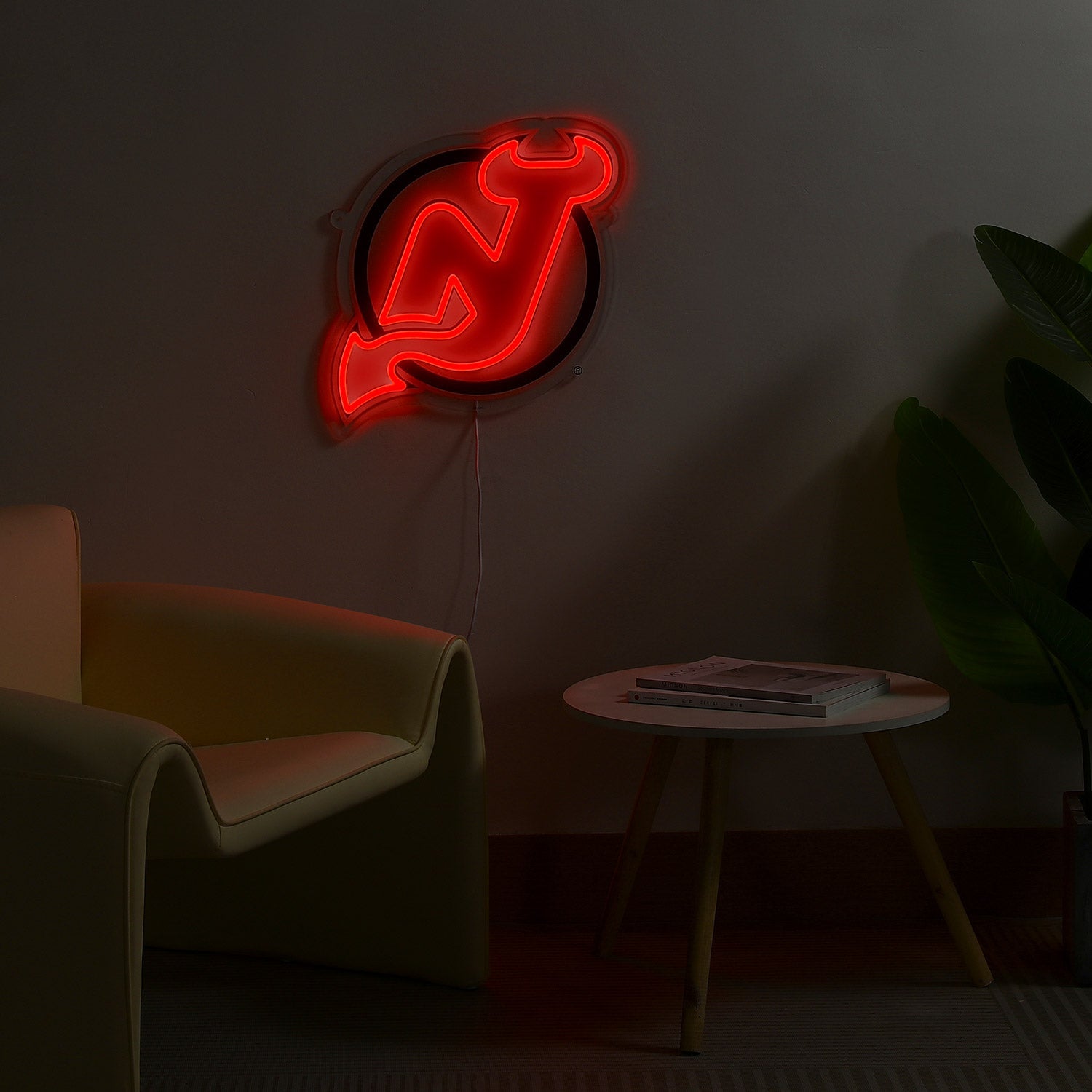 New Jersey Devils: Die-Cut LED Neon Sign