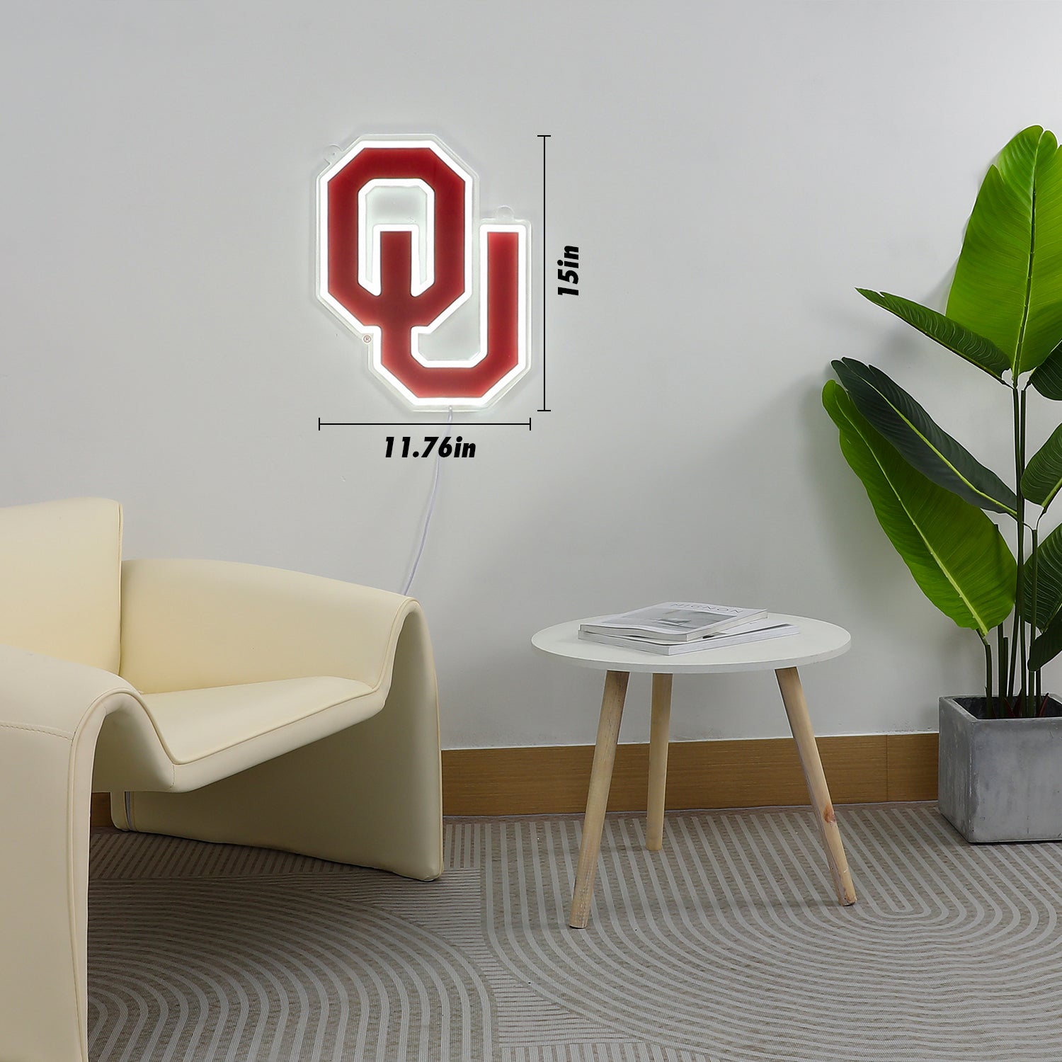 Blemished Oklahoma Sooners Sign - Saturday Neon