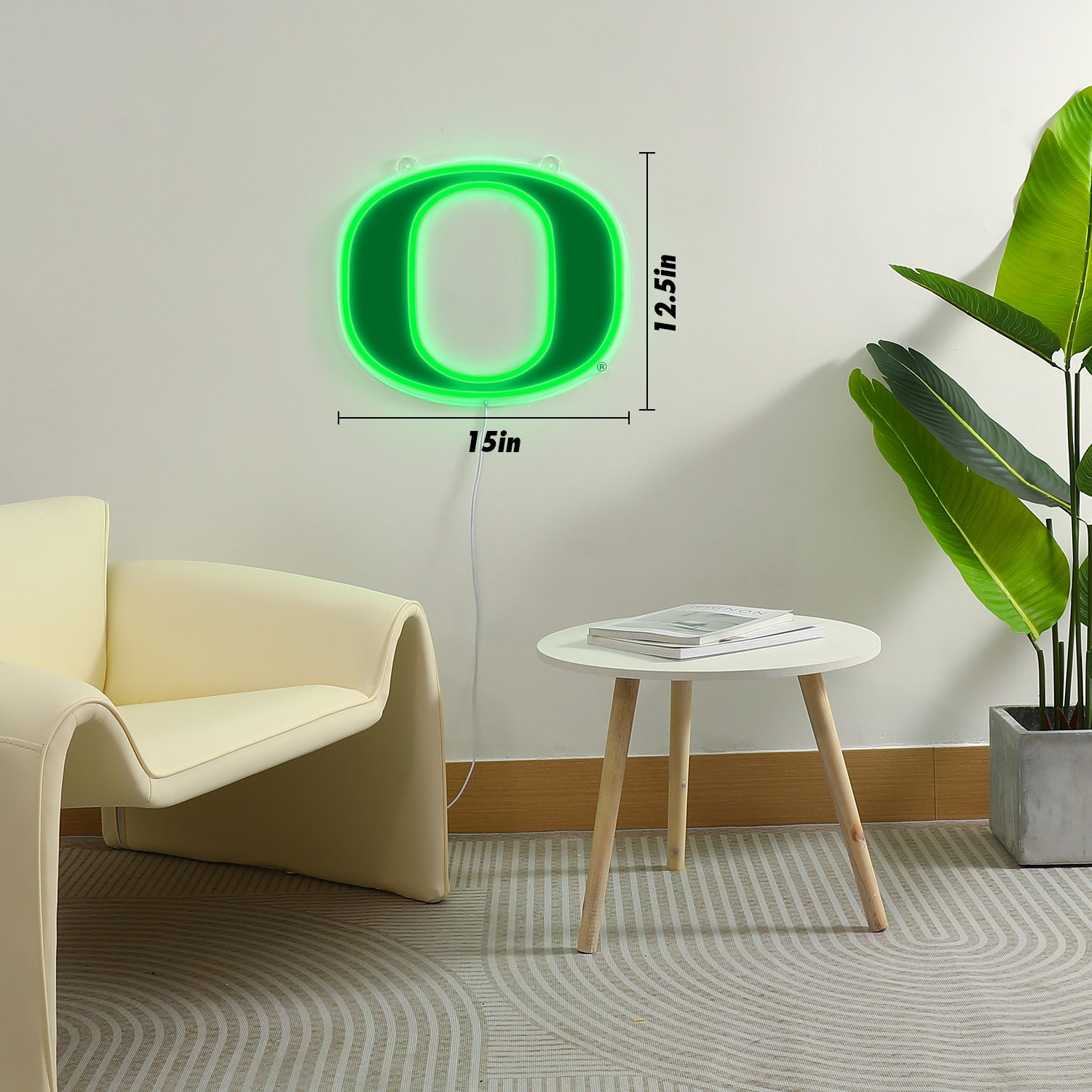 Blemished Oregon Ducks Sign - Saturday Neon