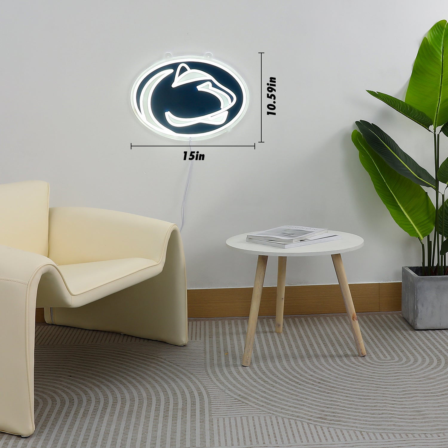 Blemished Penn State Nittany Lions Sign - Saturday Neon