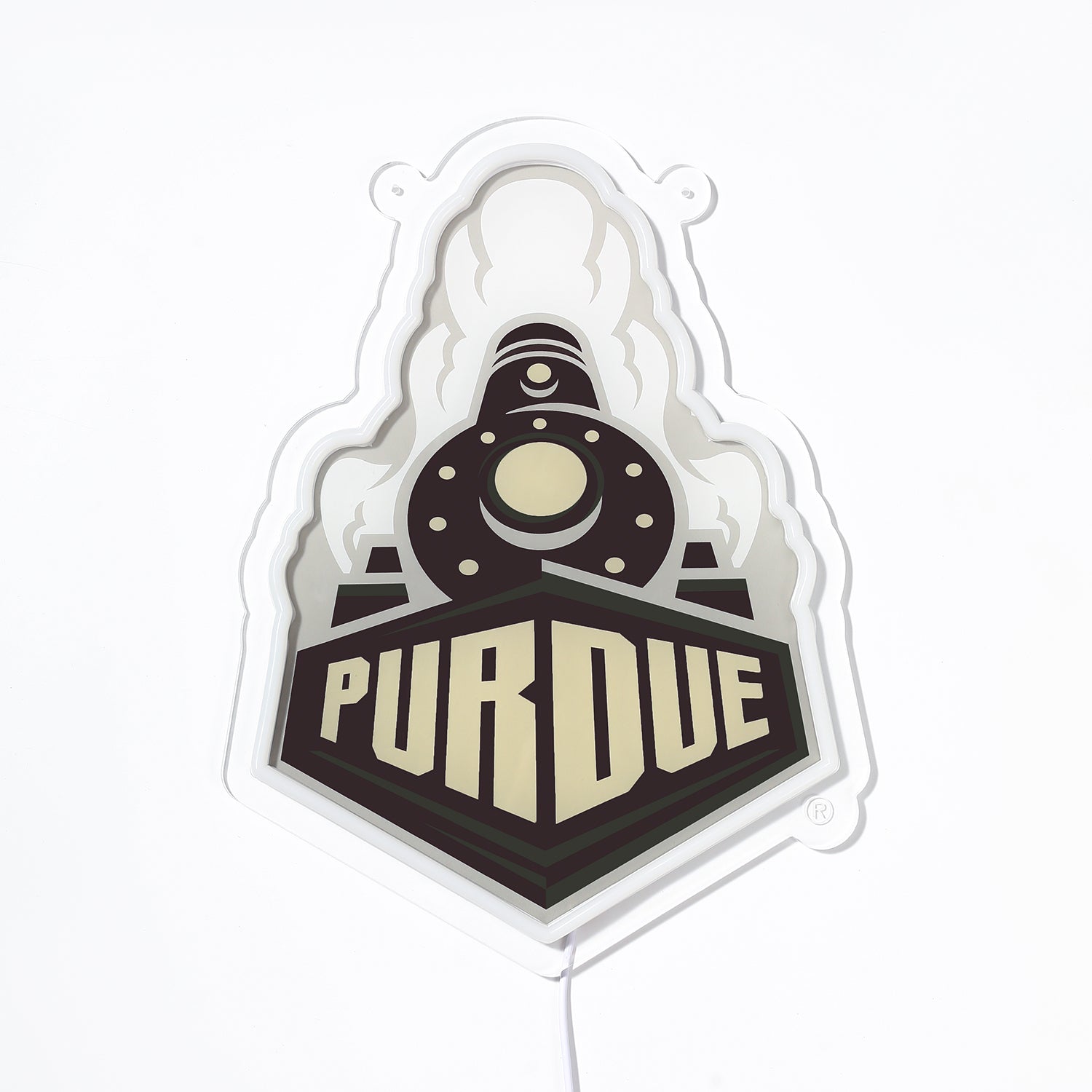 Blemished Purdue Train Logo Sign - Saturday Neon