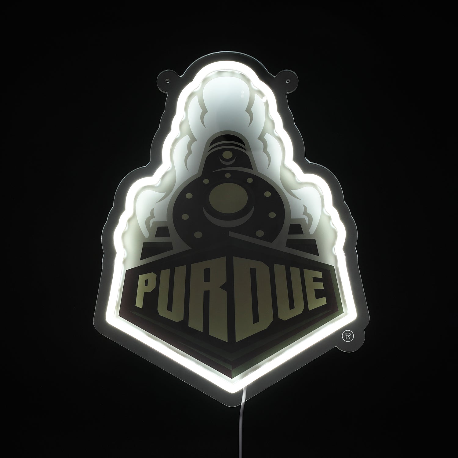 Blemished Purdue Train Logo Sign - Saturday Neon