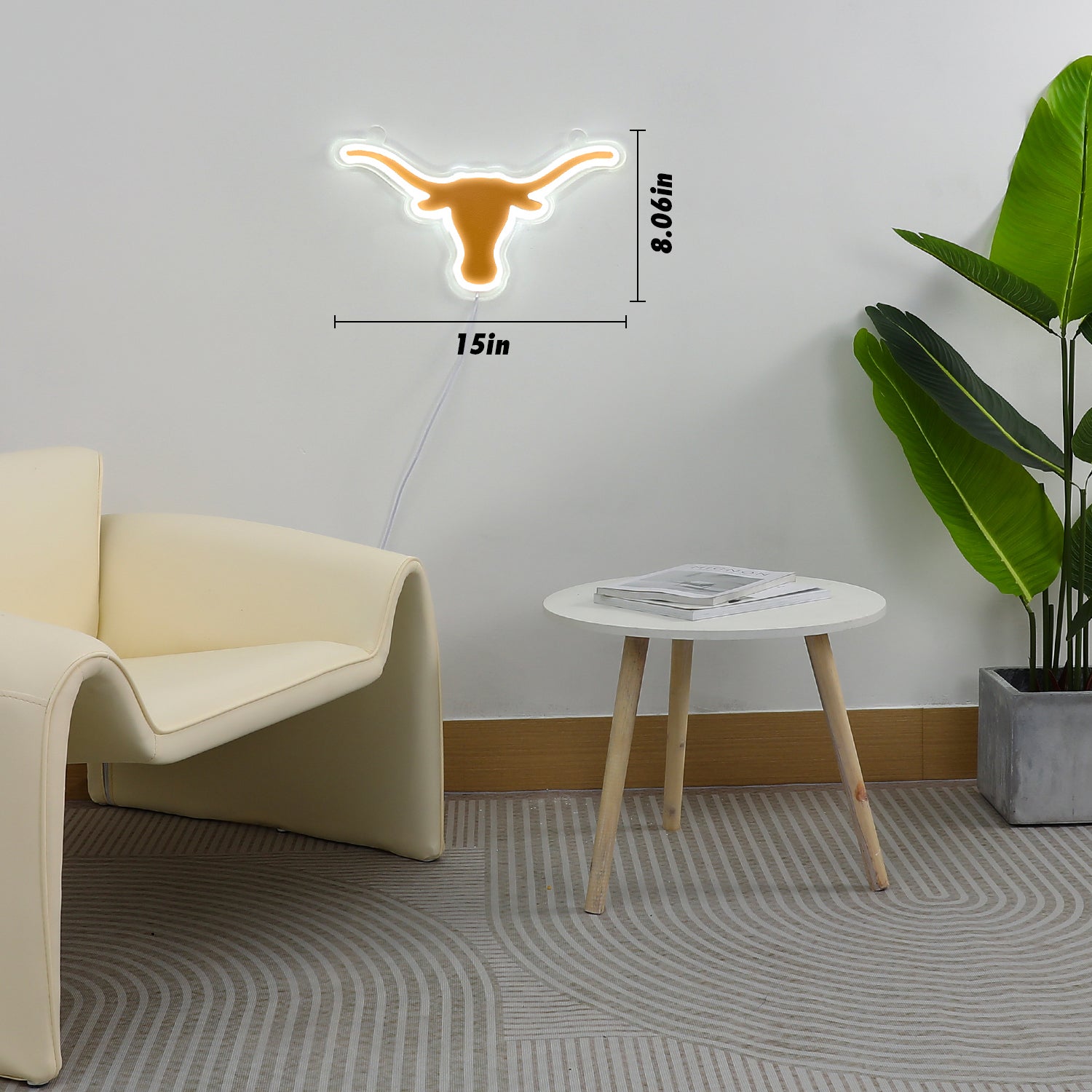 Blemished Texas Longhorns Sign - Saturday Neon