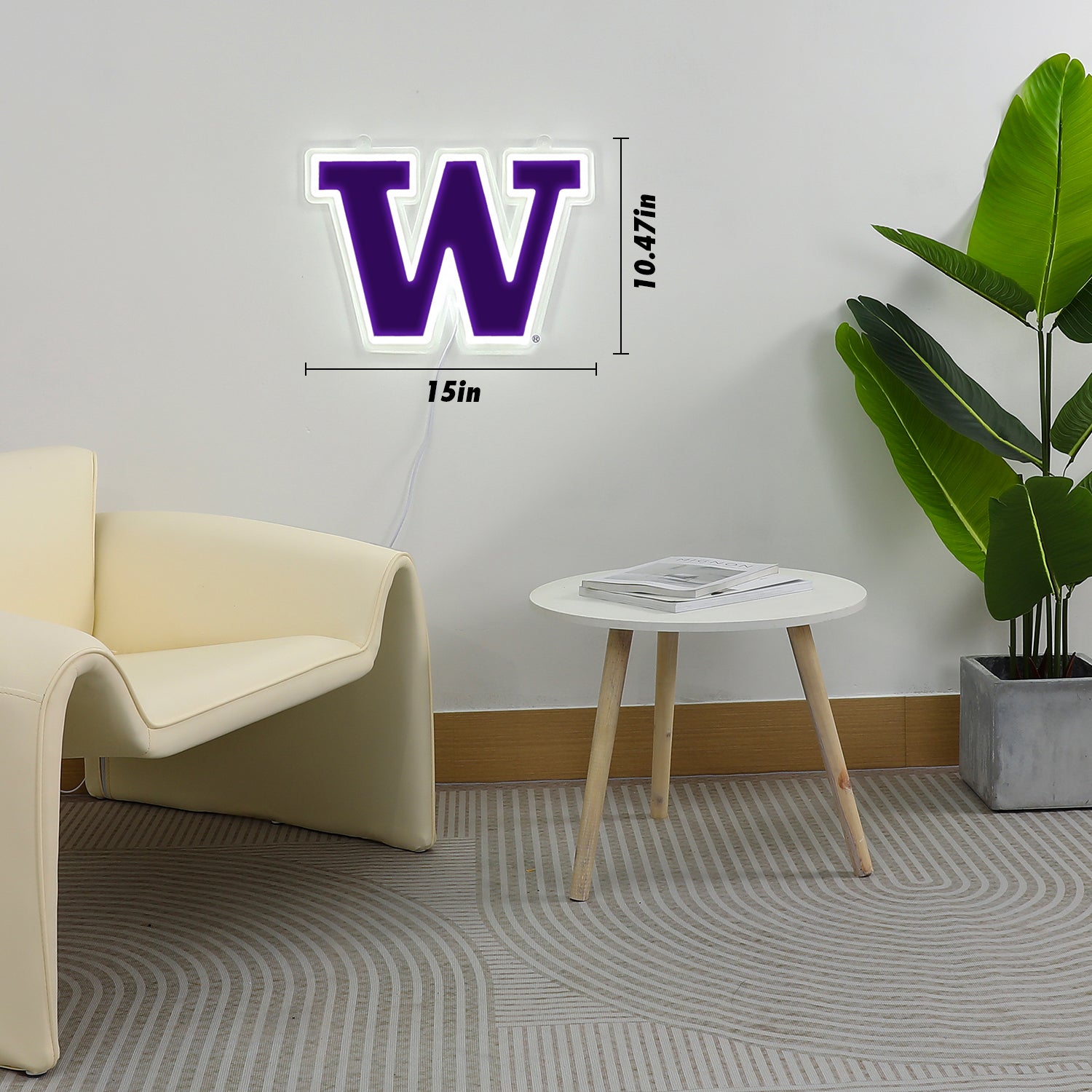 Blemished Washington Huskies Sign - Saturday Neon