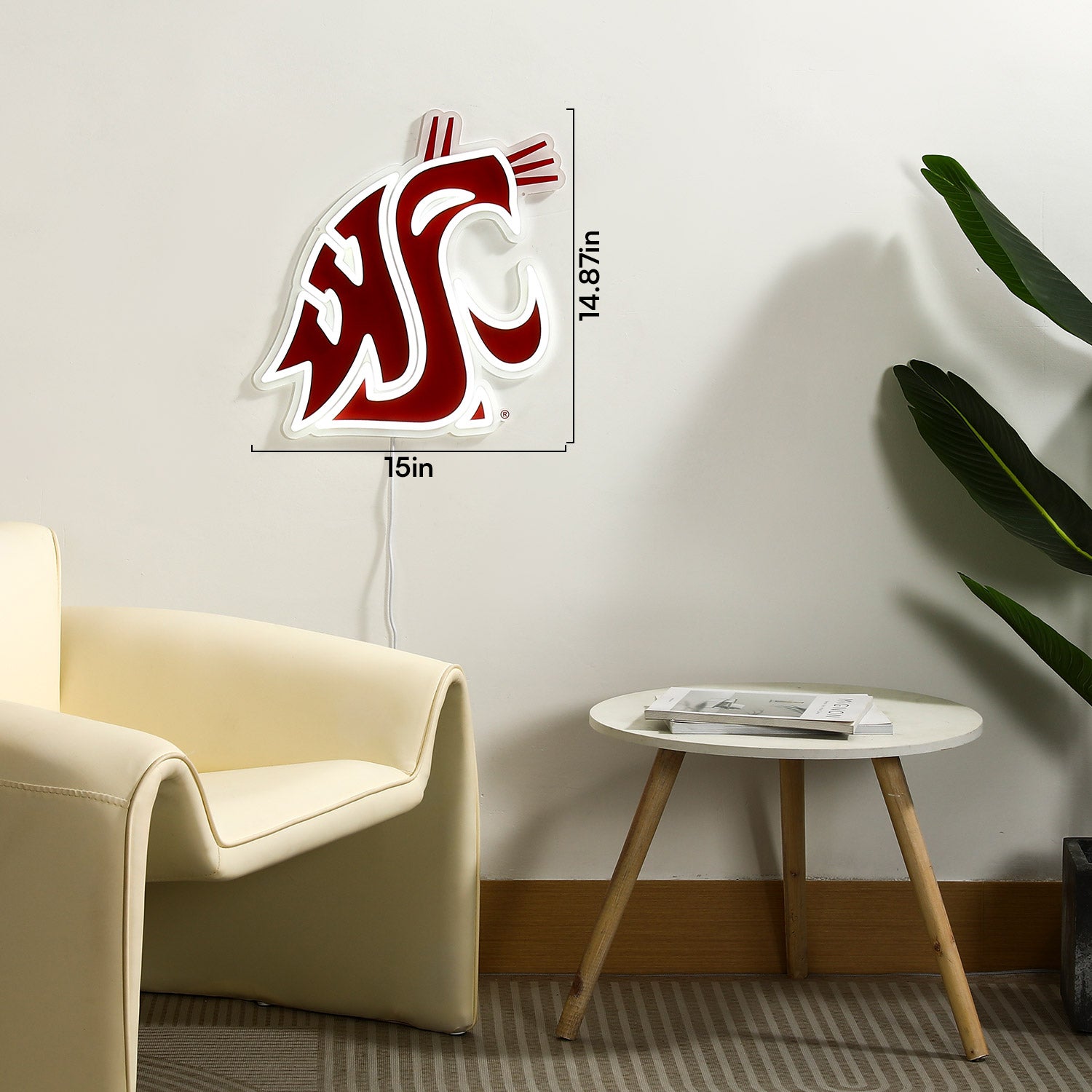 Washington State Cougars LED Neon Sign - Saturday Neon