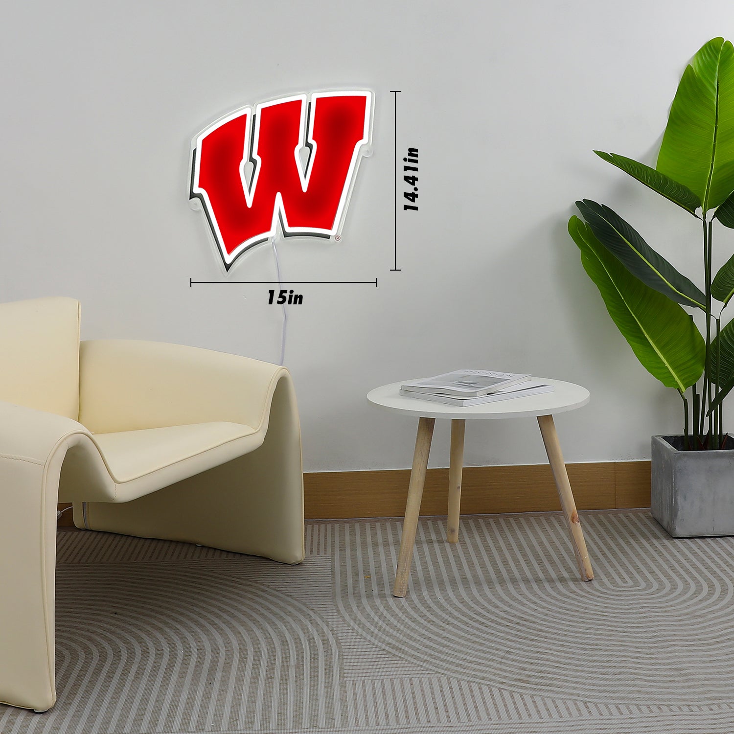 Blemished Wisconsin Badgers Sign - Saturday Neon
