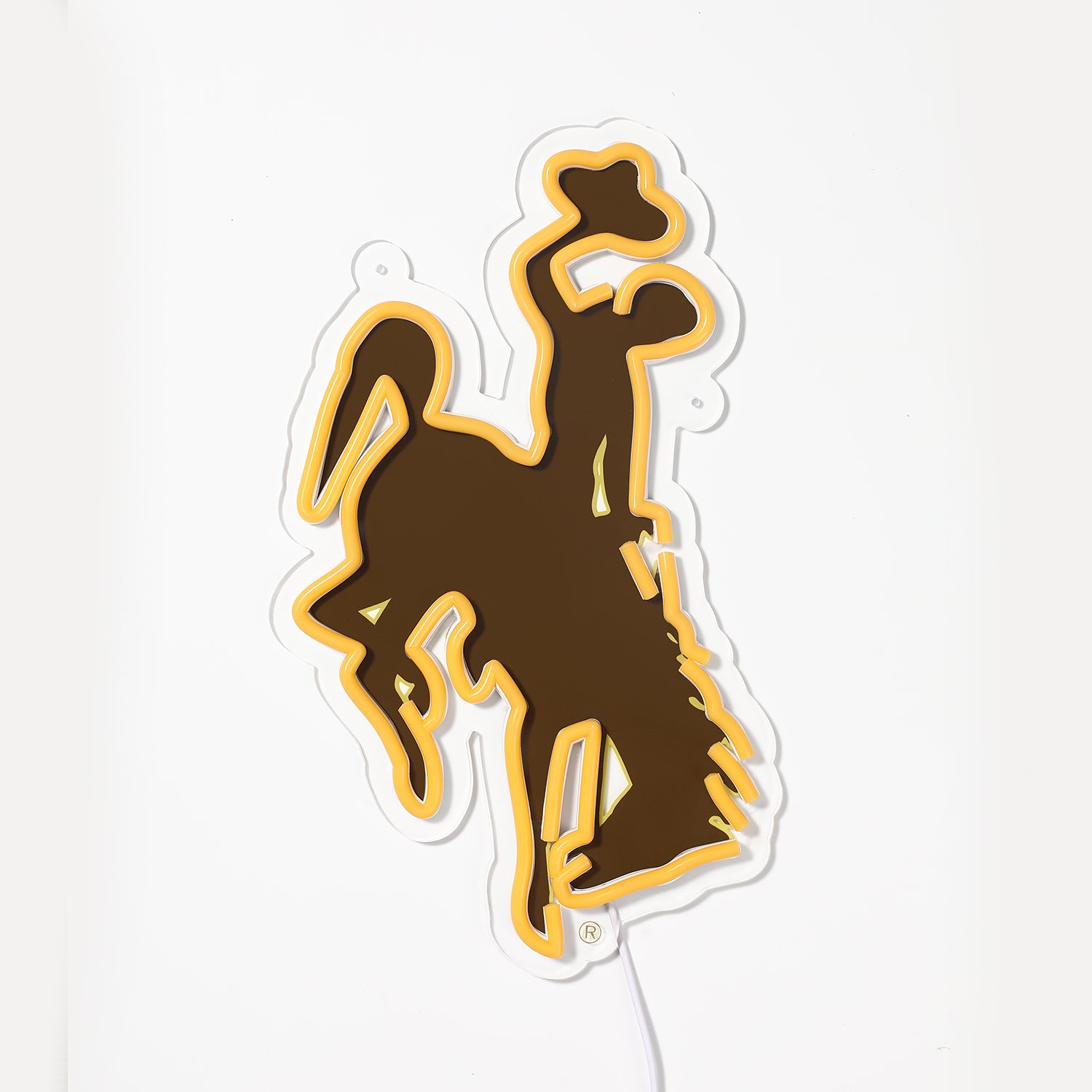 Blemished Wyoming Cowboys Sign - Saturday Neon