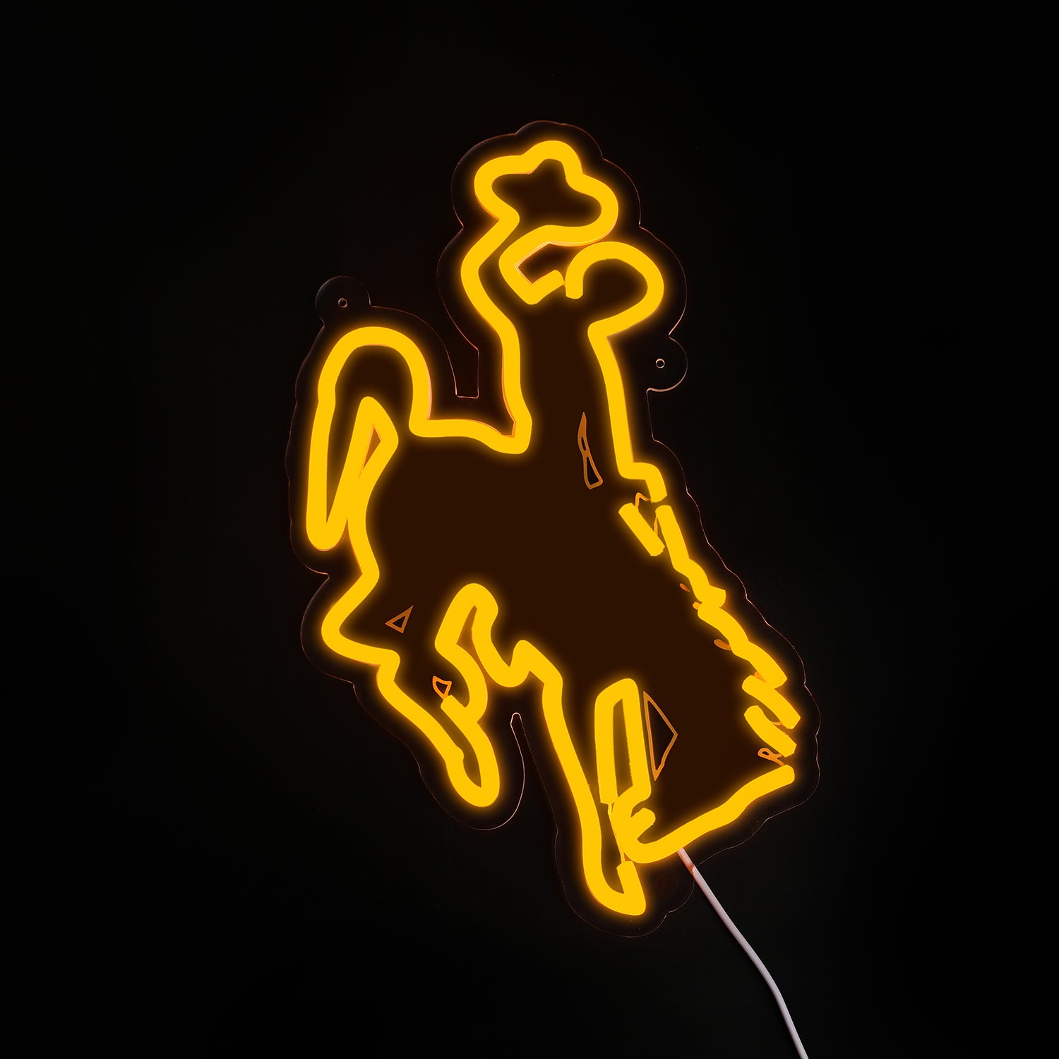 Blemished Wyoming Cowboys Sign - Saturday Neon