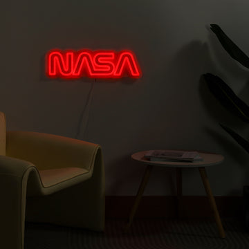NASA Worm Logo LED Neon Sign - Saturday Neon