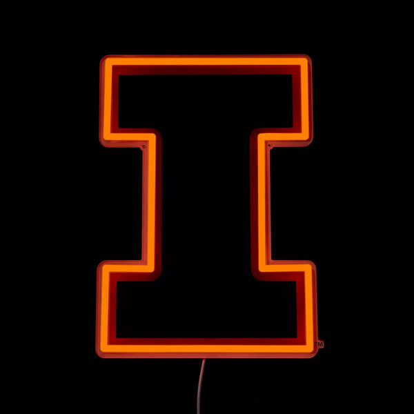 Illinois Fighting Illini LED Neon Sign - Max (23.3" x 32")