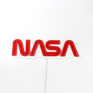 NASA Worm Logo LED Neon Sign - Saturday Neon