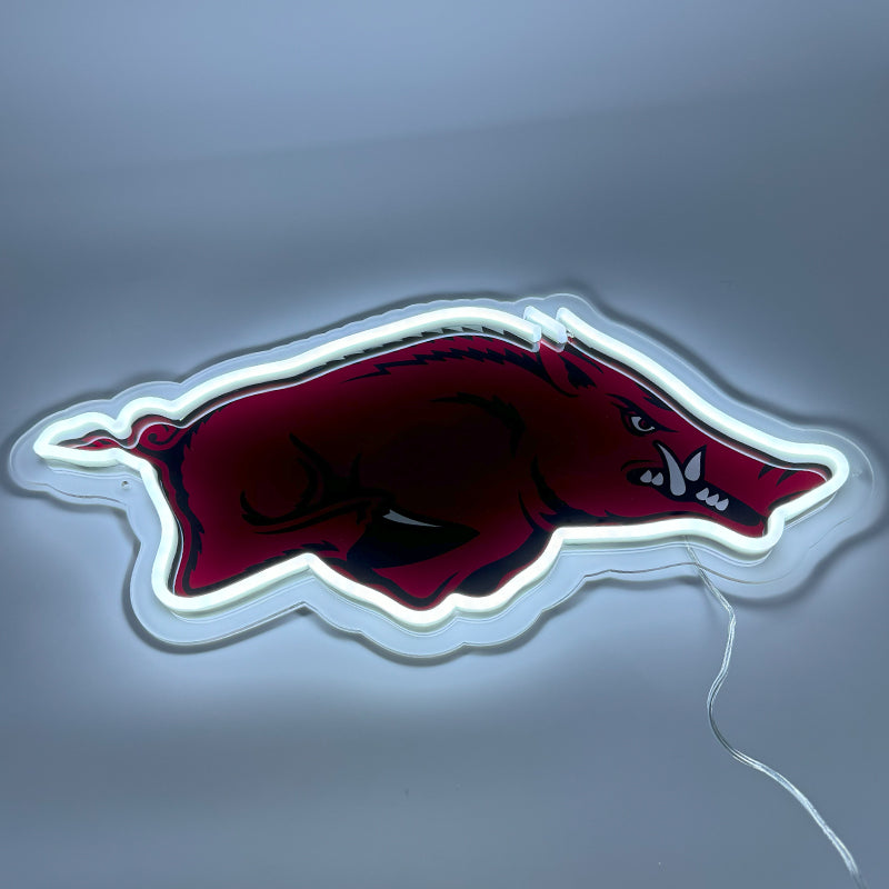 Arkansas Razorbacks Logo LED Neon Sign