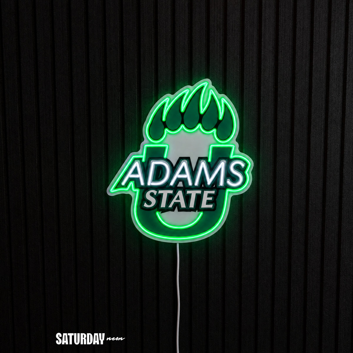 Adams State Grizzlies LED Neon Sign - Standard (13.42" x 15") - Saturday Neon