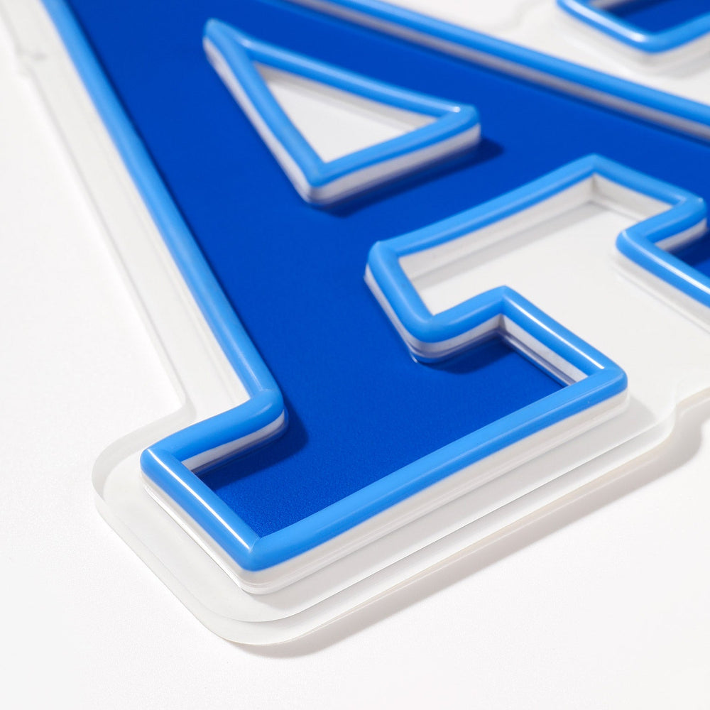 Air Force Falcons logo LED neon sign at a side angle