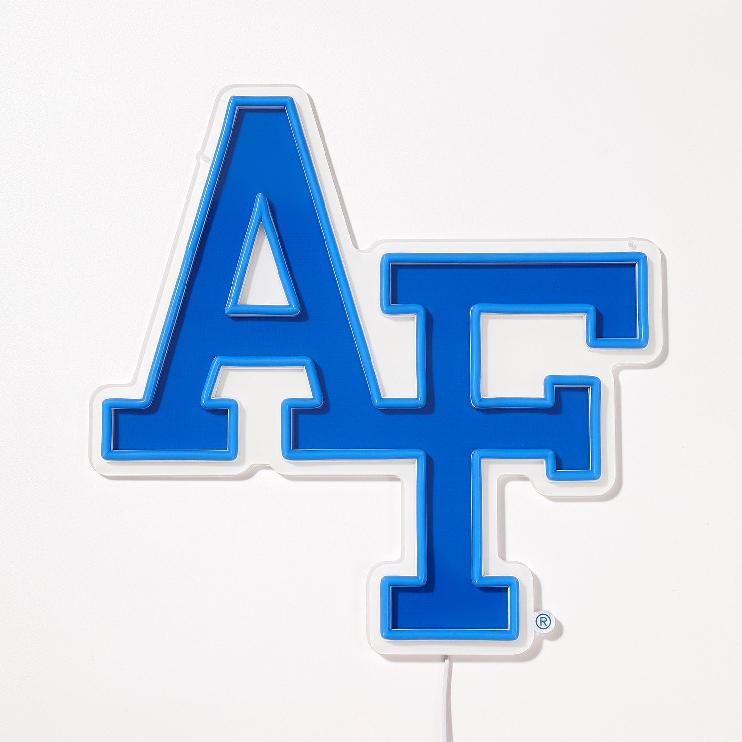Air Force Falcons logo LED neon sign turned off