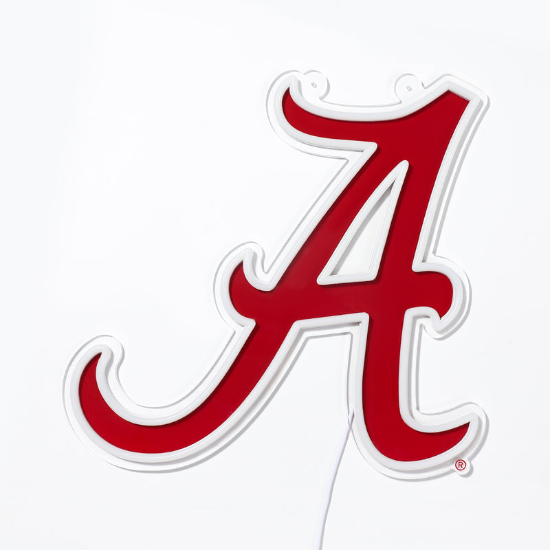 Blemished Alabama Crimson Tide Sign - Saturday Neon