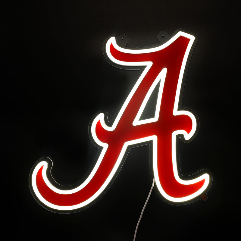 Blemished Alabama Crimson Tide Sign - Saturday Neon