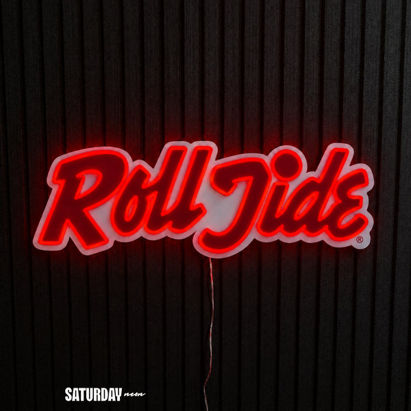 Alabama Roll Tide Script LED Neon Sign - 24" x 8.3"