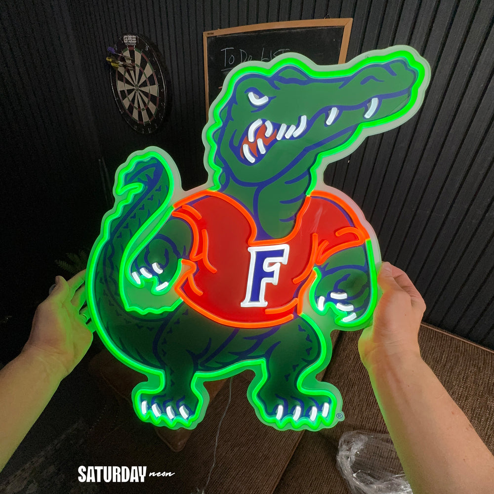 Florida Gators Albert Mascot LED Neon Sign - 24" x 23.10"