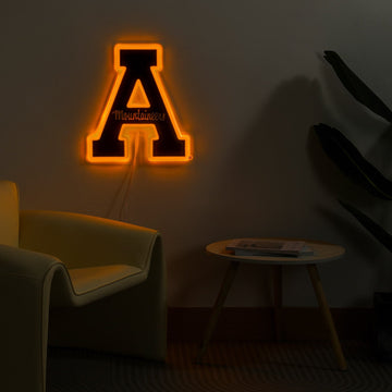 App State Mountaineers logo LED neon sign
