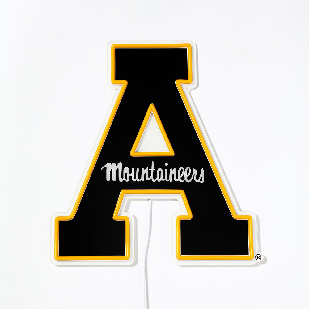 App State Mountaineers logo LED neon sign