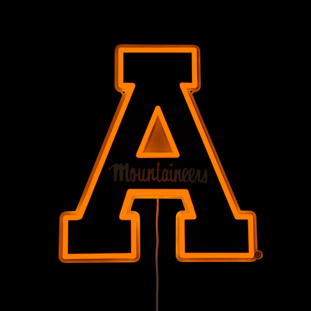 App State Mountaineers logo LED neon sign