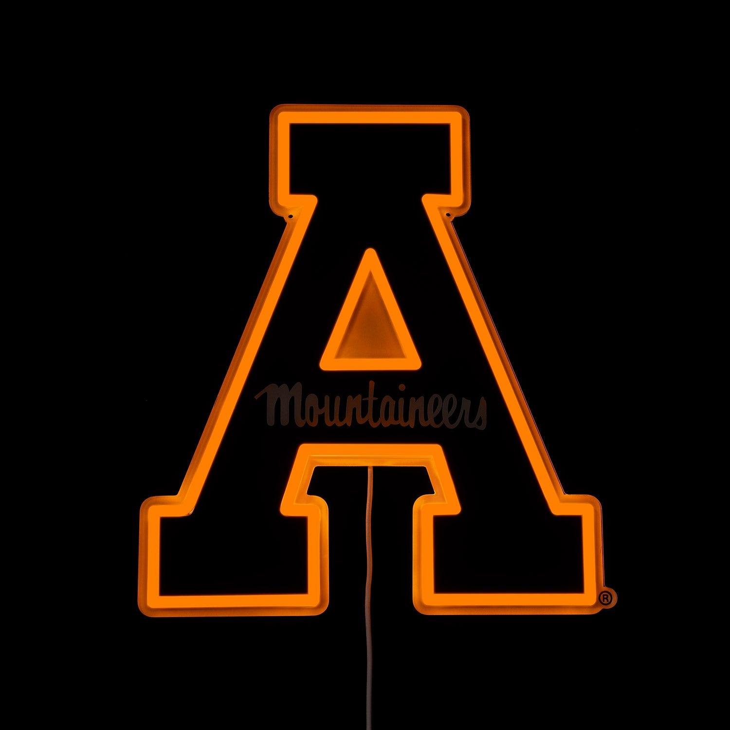 App State Mountaineers logo LED neon sign