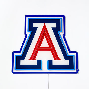 Arizona Wildcats logo LED neon sign turned off