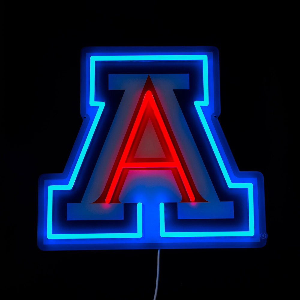 Arizona Wildcats logo LED neon sign lit up