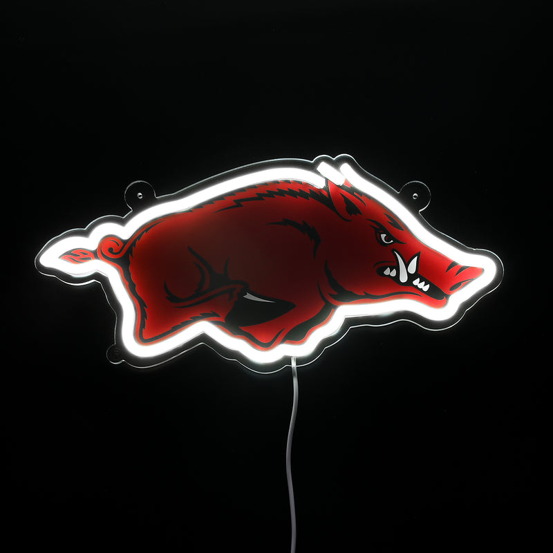 Blemished Arkansas Razorbacks Sign - Saturday Neon