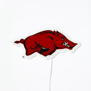 Arkansas Razorbacks Logo LED neon sign turned off