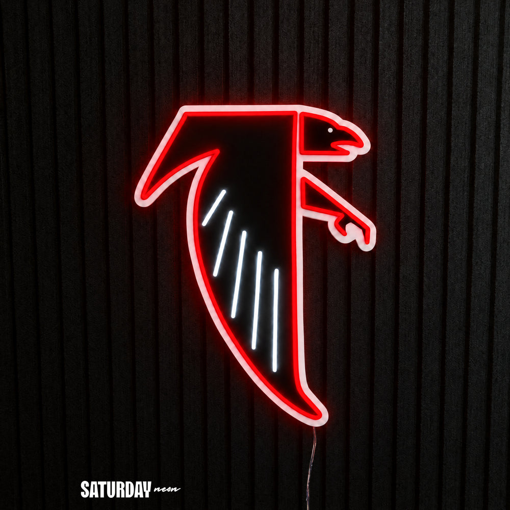 Atlanta Falcons Dirty Bird Vintage LED Neon Sign - 18" x 24" - Saturday Neon