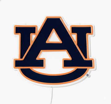 Auburn Tigers logo LED neon sign turned off