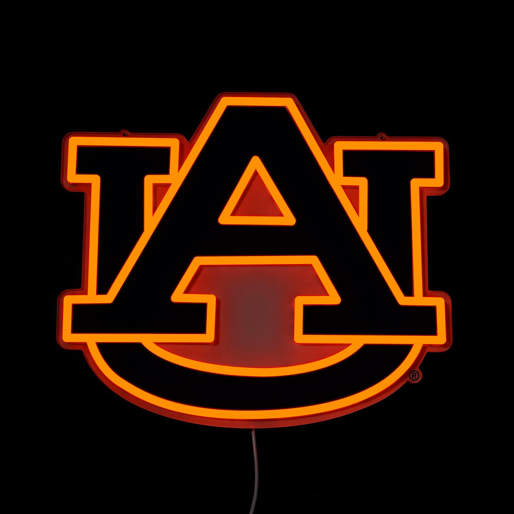 Auburn Tigers logo LED neon sign lit up