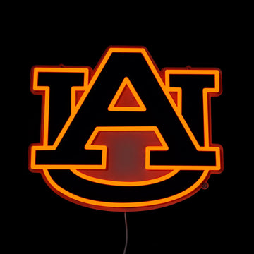 Auburn Tigers logo LED neon sign lit up