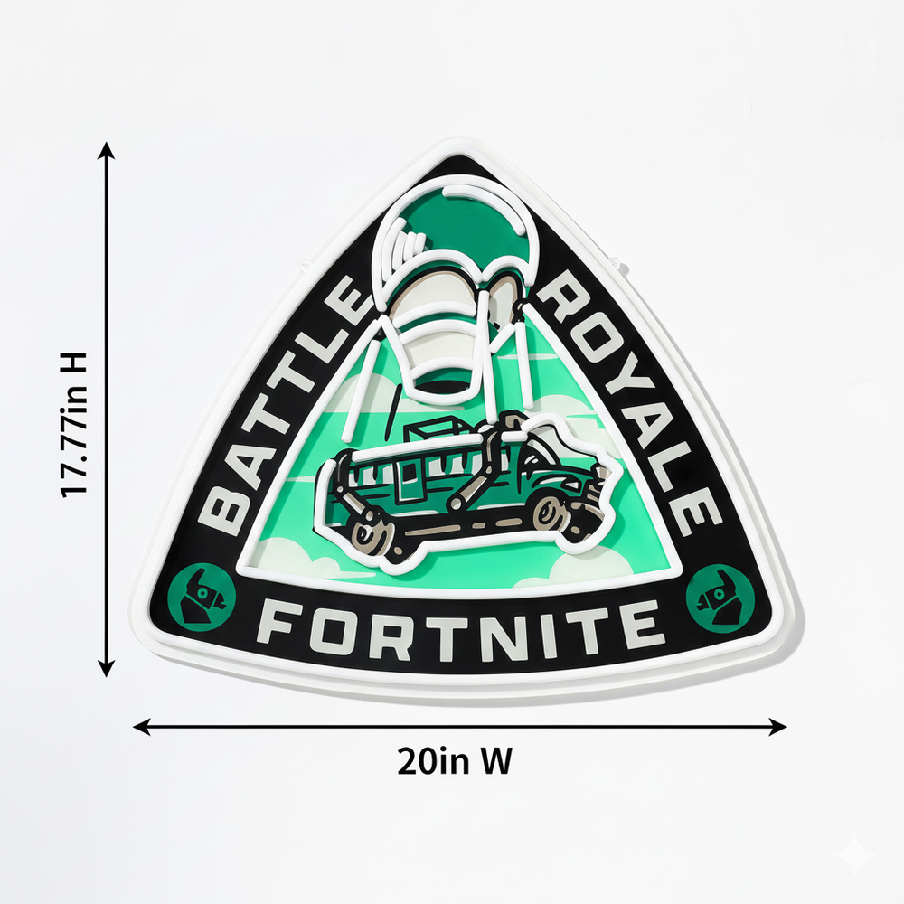 Fortnite Battle Bus LED Neon Sign - Saturday Neon