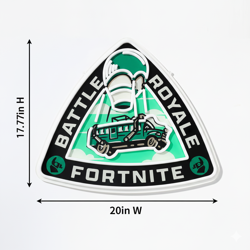 Fortnite Battle Bus LED Neon Sign - Saturday Neon