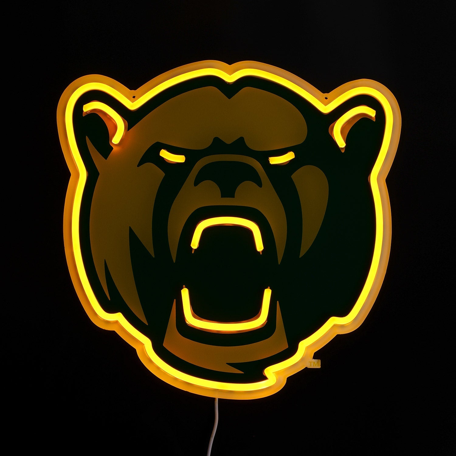 Baylor Bears logo LED neon sign lit up