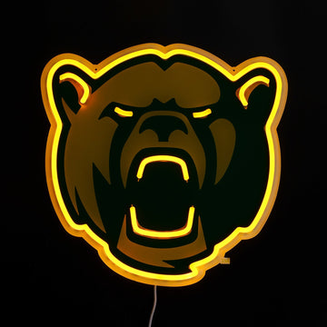 Baylor Bears logo LED neon sign lit up