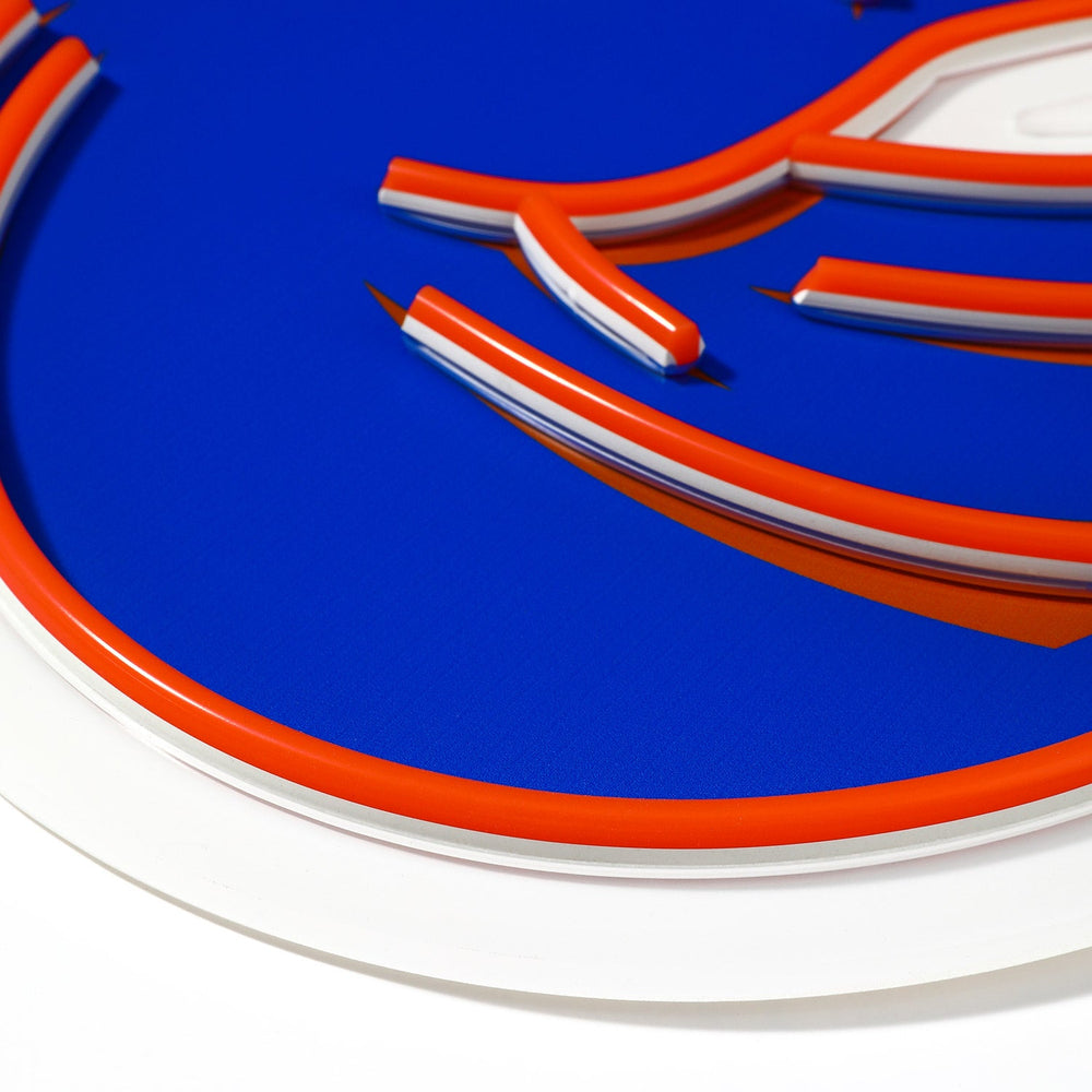 Boise State Broncos logo LED neon sign at a side angle