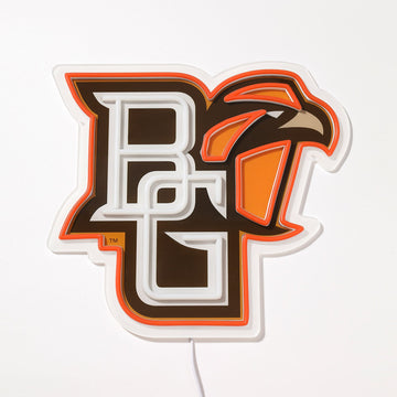 Bowling Green Falcons logo LED neon sign turned off